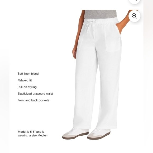 Gap Women's Linen Pants White - Picture 4 of 9
